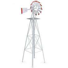 Load image into Gallery viewer, 8Ft Tall Windmill Ornamental Wind Wheel-Silver