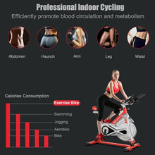 Load image into Gallery viewer, Stationary Silent Belt Adjustable Exercise Bike w/Phone Holder & Electronic-RE