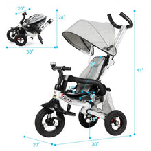 Load image into Gallery viewer, 6-In-1 Kids Baby Stroller Tricycle Detachable Learning Toy Bike-Gray