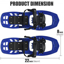 Load image into Gallery viewer, 22 inch Lightweight All Terrain Snowshoes with Bag Anti-Slip-Blue