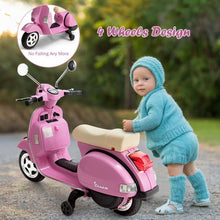 Load image into Gallery viewer, 6V Kids Ride on Vespa Scooter Motorcycle with Headlight-Pink