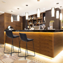 Load image into Gallery viewer, Set of 2 PU Leather Bar Stools Pub Chairs with Metal Legs