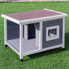 Load image into Gallery viewer, Wooden Pet Dog House with Shelter