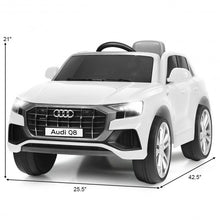 Load image into Gallery viewer, 12V Licensed AudiQ8 Kids Ride On Car-White
