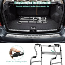 Load image into Gallery viewer, Aluminum Heavy-Duty Folding Wheeled Stand-Assist Walker-Gray