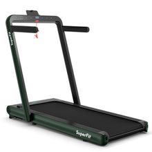 Load image into Gallery viewer, 4.75HP 2 In 1 Folding Treadmill with Remote APP Control-Green