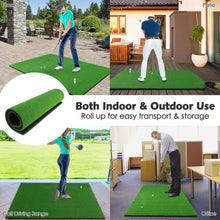 Load image into Gallery viewer, 5 x 3 Feet Standard Realistic Golf Practice Hitting Mat with Synthetic Turf and 3 Tees