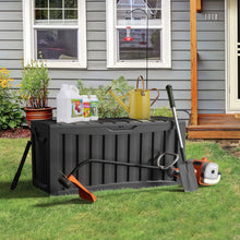 Load image into Gallery viewer, 90 Gallon Outdoor Deck Storage Box with Built-In Wheel