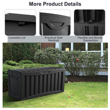 Load image into Gallery viewer, 90 Gallon Outdoor Deck Storage Box with Built-In Wheel