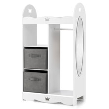 Load image into Gallery viewer, Kids Dress up Storage Costume Closet with Mirror and Toy Bins-White