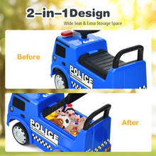 Load image into Gallery viewer, Mercedes Benz Kids Ride On Push Licensed Police Car-Blue