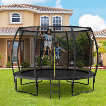 Load image into Gallery viewer, 12FT ASTM Approved Recreational Trampoline with Ladder-Black