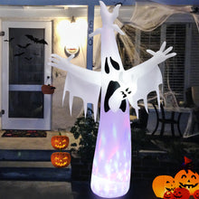 Load image into Gallery viewer, 8 Feet Halloween Inflatable Ghost with LED and Waterproof Blower