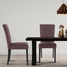 Load image into Gallery viewer, Set of 2 Fabric Armless Dining Chairs-Brown