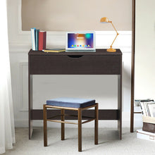 Load image into Gallery viewer, Writing Computer Desk with Drawers for Students-Brown
