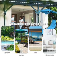 Load image into Gallery viewer, Hanging Stand Chaise Lounger Swing Chair with Pillow-Blue