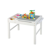Load image into Gallery viewer, Wooden Kids Multi Activity Play Table with Storage Paper Roll-White