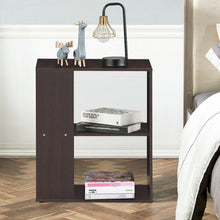 Load image into Gallery viewer, 2-Tier Side End Table with Storage Shelves -Brown