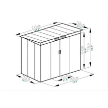 Load image into Gallery viewer, 4' x 7' Outdoor Garden Storage Shed Tool House-Gray