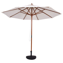 Load image into Gallery viewer, 9 Feet Adjustable Wooden Outdoor Umbrella Sunshade