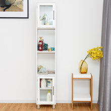 Load image into Gallery viewer, 71 Inch Height Wooden Organizer Bathroom Tall Tower Storage Cabinet Unit