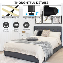 Load image into Gallery viewer, Full/Queen Size Upholstered Bed Frame with 4 Storage Drawers-Full Size
