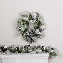 Load image into Gallery viewer, Cedar and Magnolia Leaf Wreath 22"D
