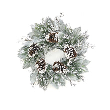 Load image into Gallery viewer, Cedar and Magnolia Leaf Wreath 22"D
