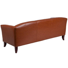 Load image into Gallery viewer, Cognac LeatherSoft Sofa

