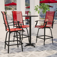 Load image into Gallery viewer, Set of 2 Outdoor Stools - 360 Degree Swivel Bar Stools
