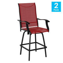 Load image into Gallery viewer, Set of 2 Outdoor Stools - 360 Degree Swivel Bar Stools
