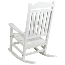 Load image into Gallery viewer, Set of 2 White Faux Wood Rocking Chairs for Indoor or Outdoor Use
