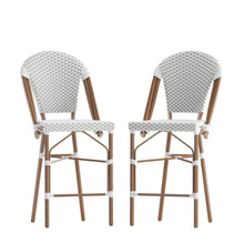 Load image into Gallery viewer, 2PK White/Navy Paris Stool
