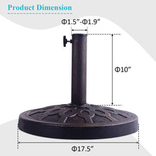 Load image into Gallery viewer, 18&quot; Heavy Duty Round Umbrella Base Stand
