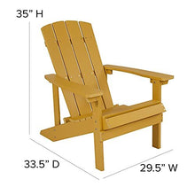 Load image into Gallery viewer, Set of 2 Adirondack Chairs in Yellow with Cream Cushions, Porch, and Patio
