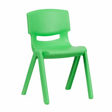 Load image into Gallery viewer, Green Plastic Stackable School Chair with 13.25'' Seat Height pack of 5
