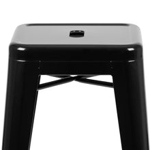 Load image into Gallery viewer, Modern Industrial Metal Stool in Black
