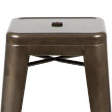 Load image into Gallery viewer, Modern Industrial Metal Stool in Gun Metal Gray
