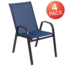 Load image into Gallery viewer, Set of 4 Sling Patio Chairs for Restaurant and Residential Outdoor Spaces

