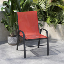 Load image into Gallery viewer, 4PK Red Patio Stack Chair
