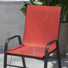 Load image into Gallery viewer, 4PK Red Patio Stack Chair
