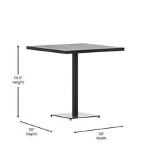 Load image into Gallery viewer, Patio Bistro Dining Table with Faux Gray Wash Teak Poly Slats, 30" Square
