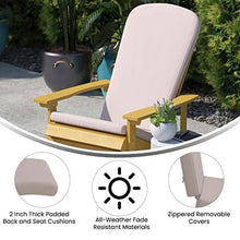 Load image into Gallery viewer, Set of 2 Adirondack Chairs in Yellow with Cream Cushions, Porch, and Patio
