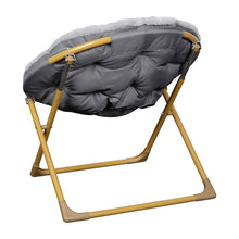 Load image into Gallery viewer, 23" Kids Cozy Mini Folding Saucer Chair, Moon Chair, Gray/Soft Gold
