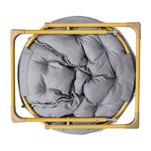 Load image into Gallery viewer, 23" Kids Cozy Mini Folding Saucer Chair, Moon Chair, Gray/Soft Gold
