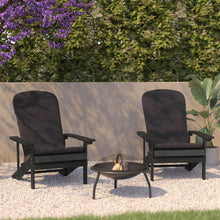 Load image into Gallery viewer, Set of 2 Adirondack Chairs in Slate Gray with Gray Cushions, Porch, and Patio
