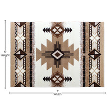 Load image into Gallery viewer, 5' x 7' Ivory Traditional Southwestern Area Rug - Olefin Fibers
