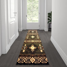 Load image into Gallery viewer, 2' x 7' Sage Traditional Southwestern Area Rug - Olefin Fibers with Jute Backing
