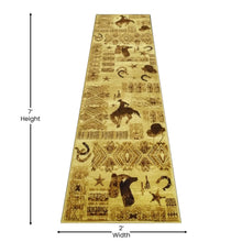 Load image into Gallery viewer, Nature Theme 2' x 7' Beige Area Rug for Indoor Use
