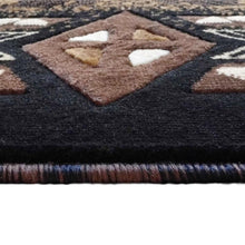 Load image into Gallery viewer, 3' x 16' Chocolate Traditional Southwestern Area Rug - Olefin Fibers

